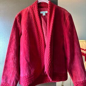 Vintage Coldwater Creek Red Suede Jacket